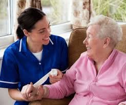 IHSS caregiver helping patient in Los Angeles
