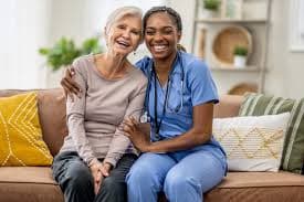 IHSS caregiver helping patient in San Francisco