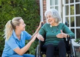 IHSS caregiver helping patient in Bakersfield